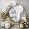 Sand White Gold Balloon Arch Kit, White Beige Chrome Gold Balloons Cream Balloons Metallic Gold Balloons